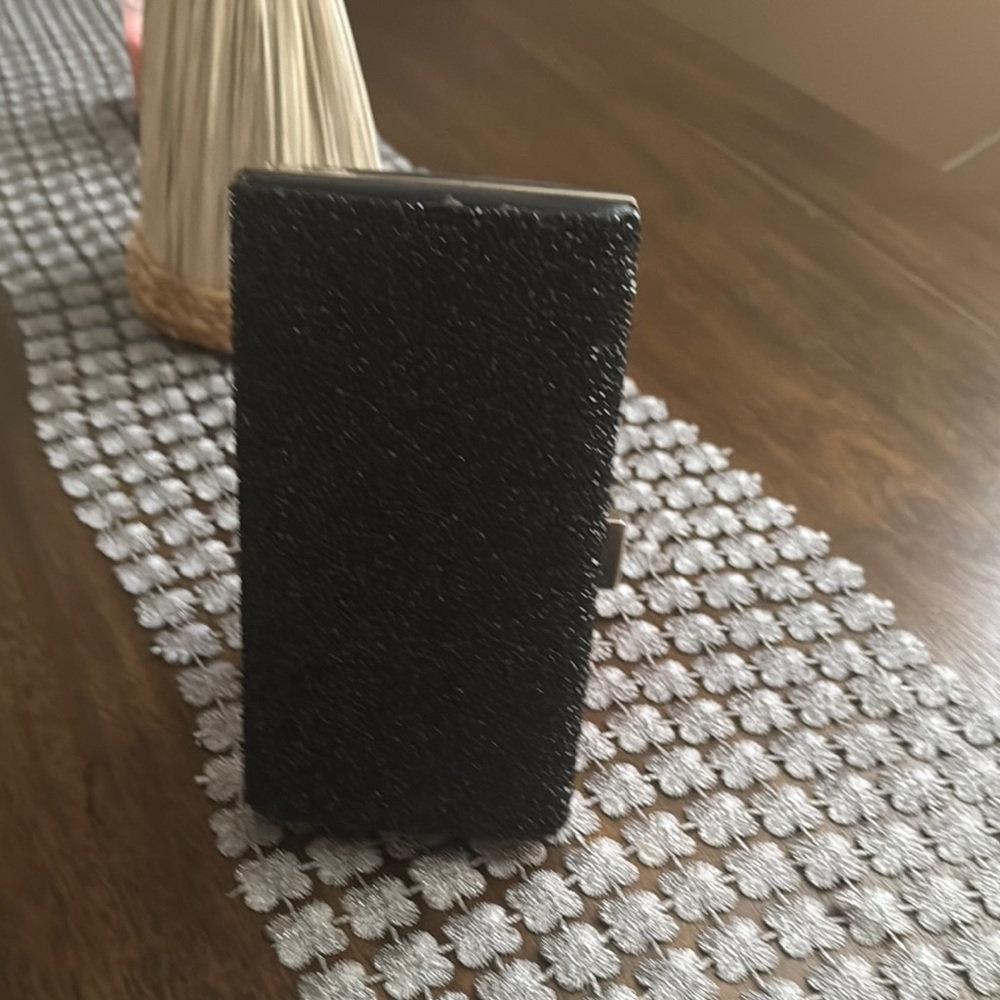 Black Textured Clutch